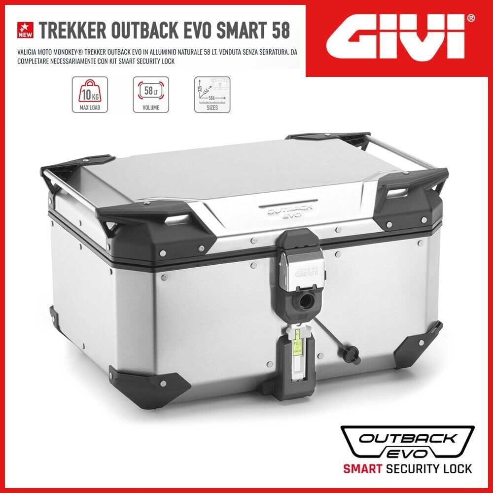 Baúl Givi Obke58a Trekker Outback Evo 58 Plateado | Cuotas sin interés